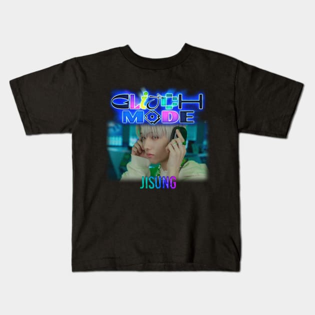 Jisung NCT dream - glitch mode Kids T-Shirt by GlitterMess